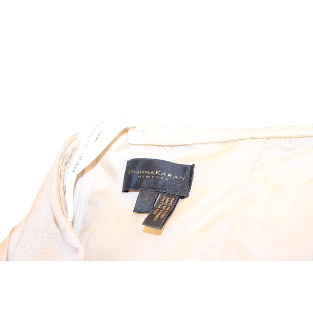 Donna Karan New York Strapless Gown Champagne Gold Size 14 NWOT - Picture 4 of 6